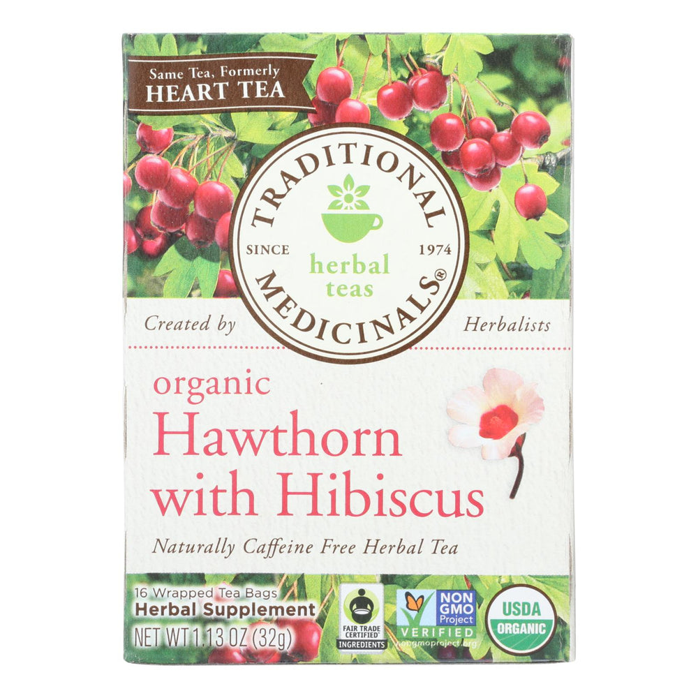 
                  
                    Traditional Medicinals Organic Heart Tea, Hawthorn With Hibiscus, Case Of 6, 16 Bags
                  
                
