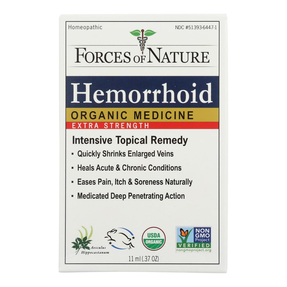 Forces Of Nature Organic Hemorrhoid Control Extra Strength Oil - 11 ml.