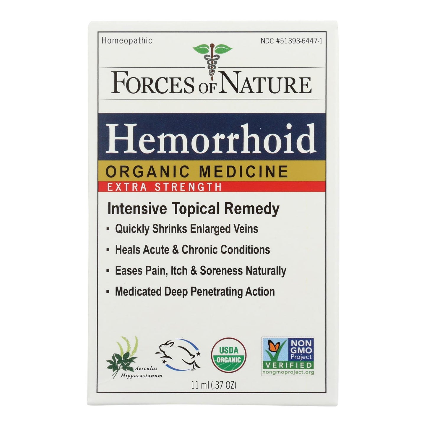
                  
                    Forces Of Nature Organic Hemorrhoid Control, Extra Strength, 11 Ml
                  
                