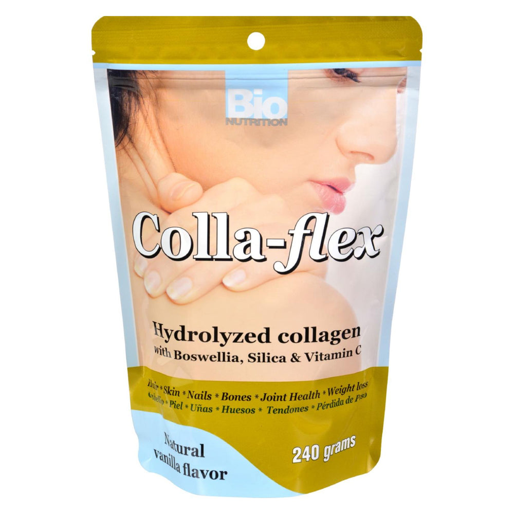 Bio Nutrition, Colla-flex Hydrolyzed Collagen Natural Vanilla, 240 G