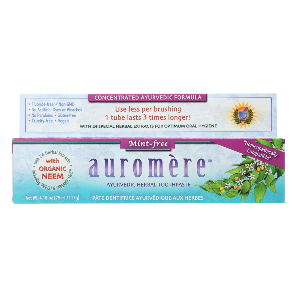 
                  
                    Auromere Toothpaste, Mint-free, Case Of 1, 4.16 Oz.
                  
                
