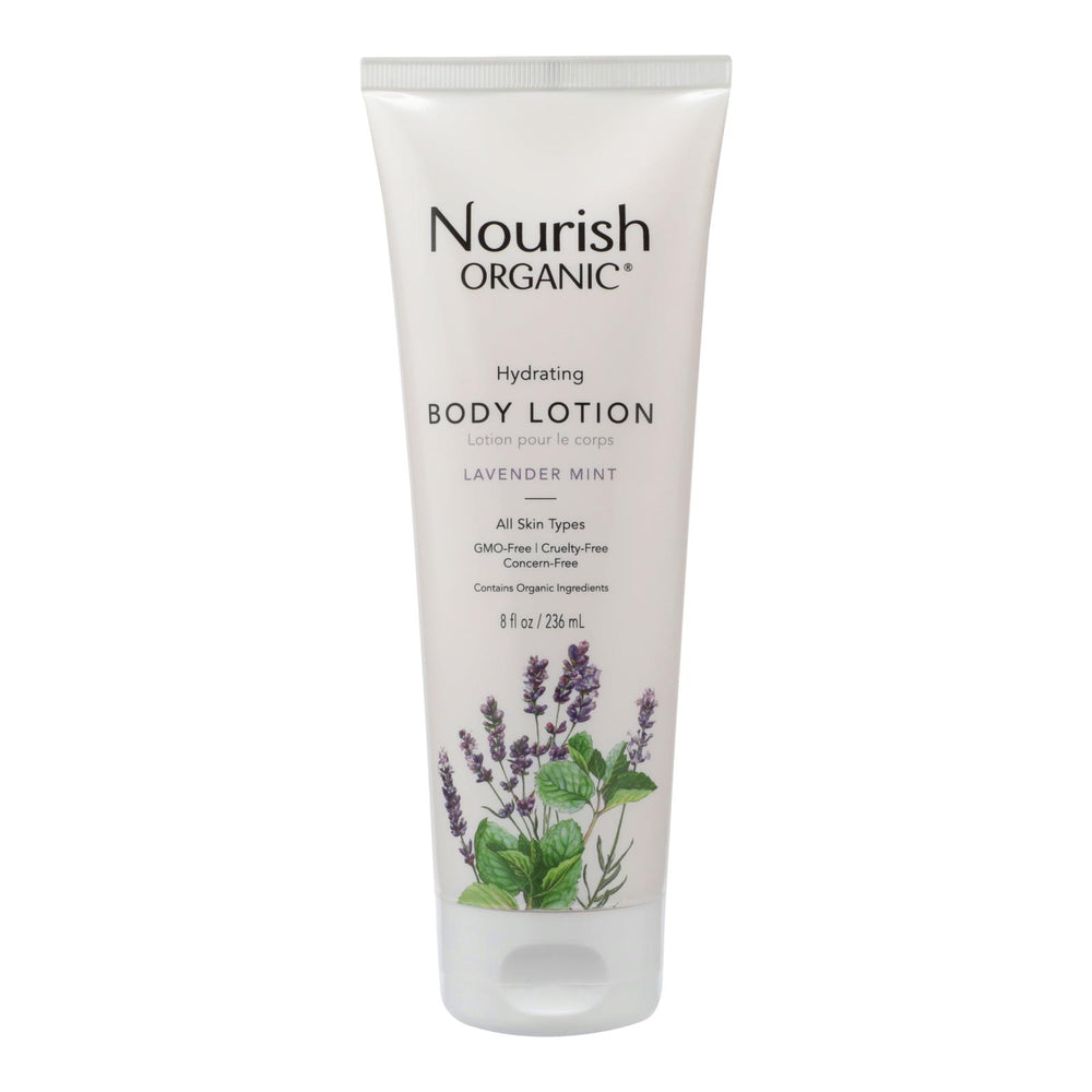 Nourish Organic Body Lotion Lavender Mint, 8 Fl Oz