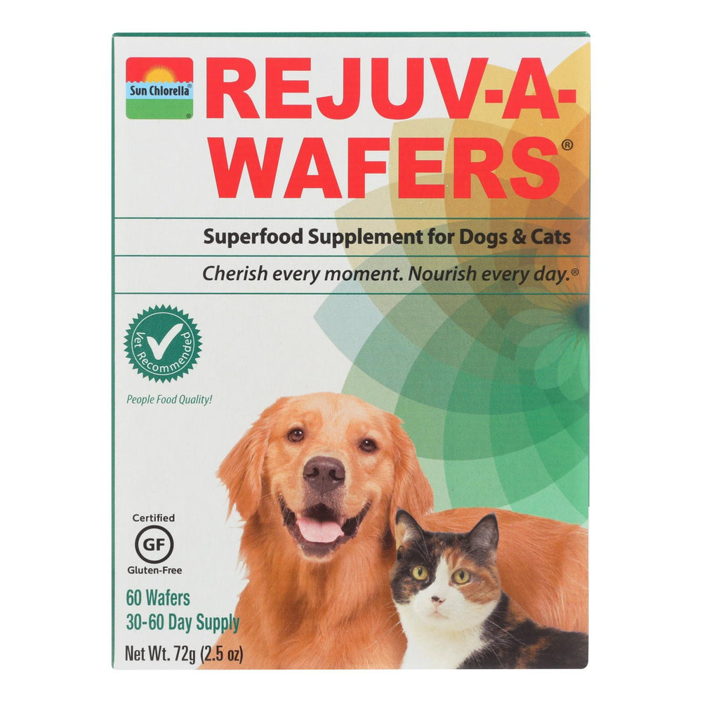 Sun Chlorella Rejuv-a-wafers Superfood Supplement For Dogs And Cats, 60 Wafers