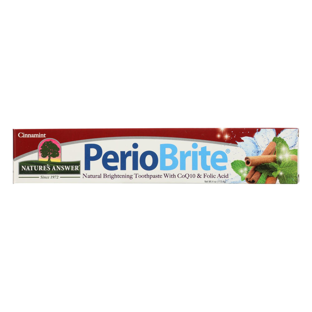 Nature's Answer PerioBrite Toothpaste Cinnamon - 4 oz.