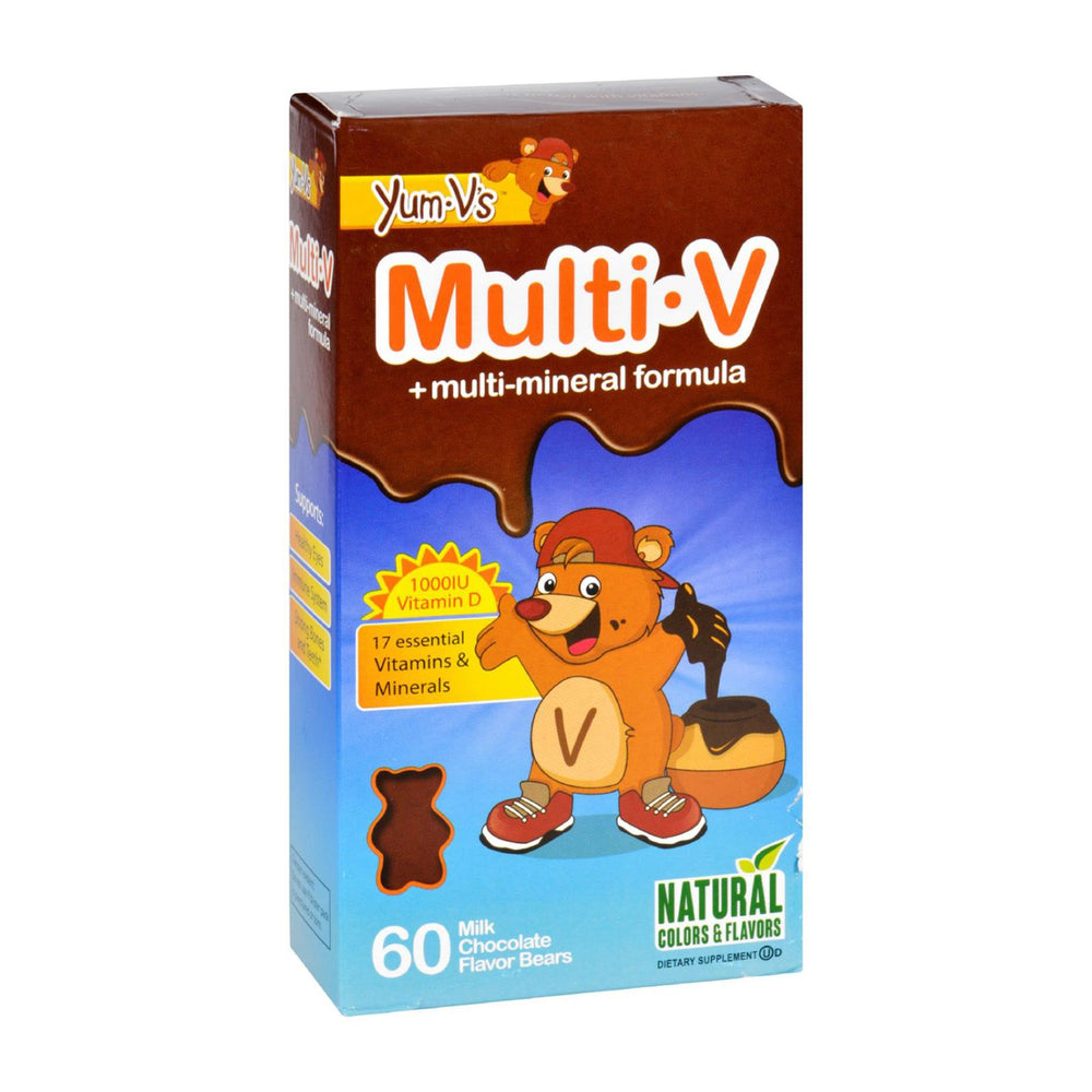 Yum V's Multi-v Plus Multi-mineral Formula Milk Chocolate, 60 Bears
