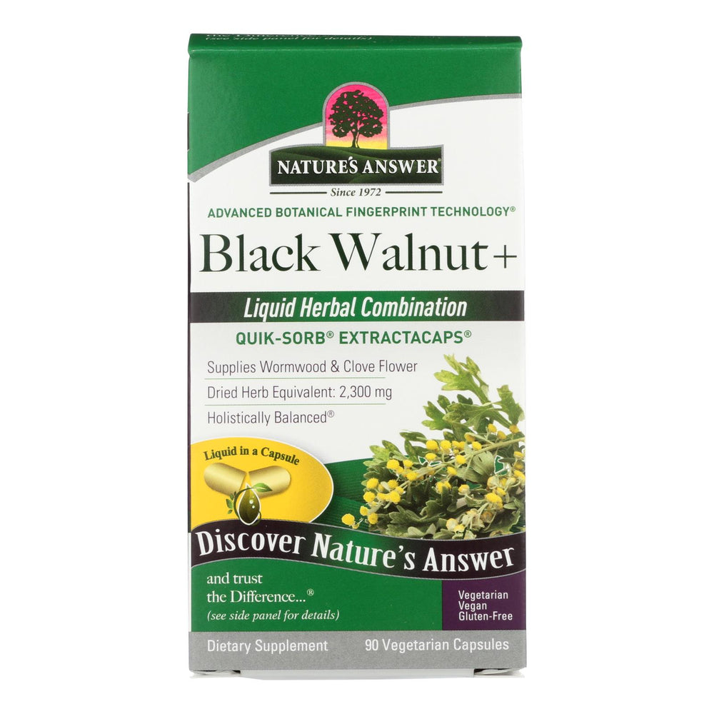 Nature's Answer Black Walnut And Wormwood, 90 Liquid Capsules