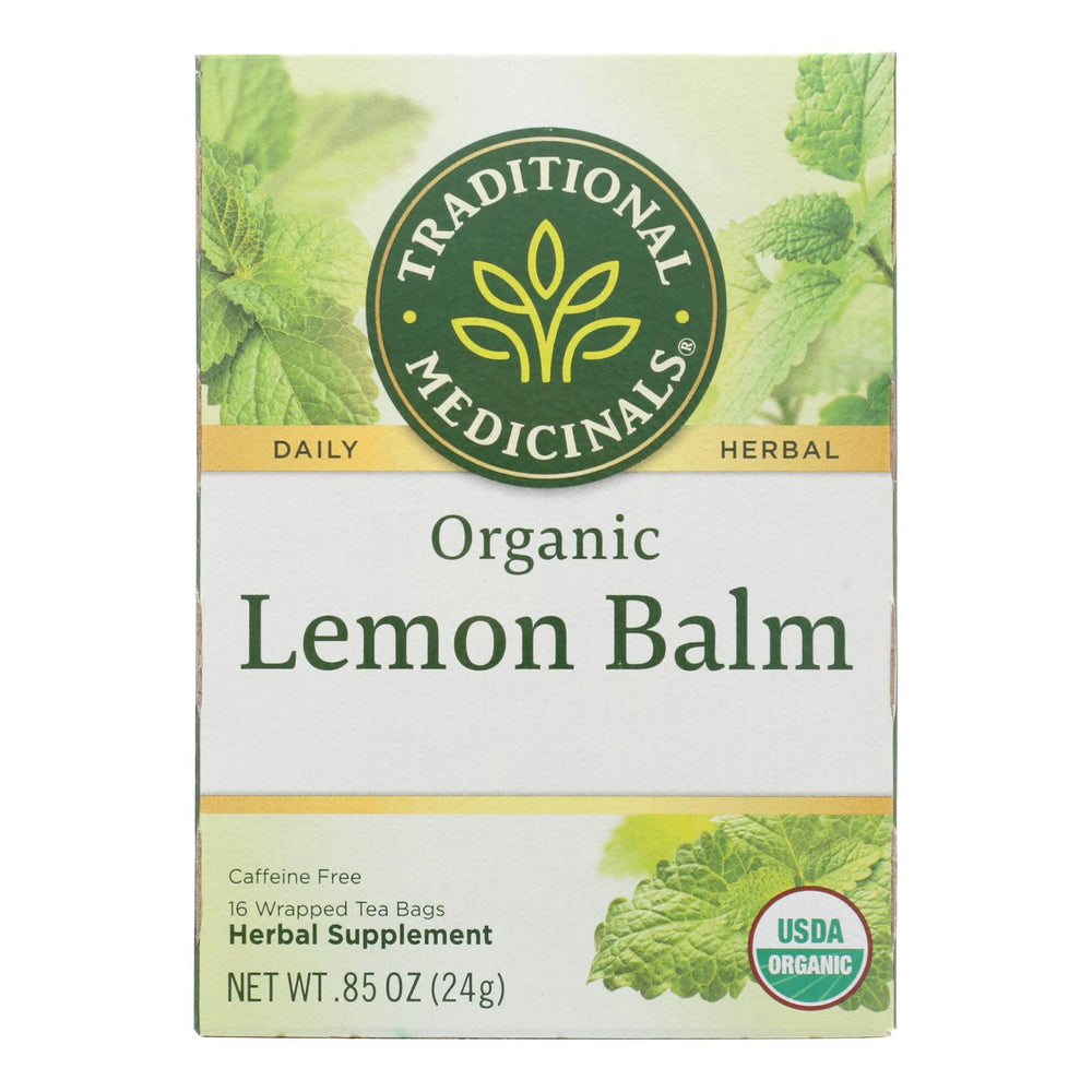 Traditional Medicinals Organic Herbal Tea, Lemon Balm Lemon Bal Og2, Case Of 6, 16 Bags