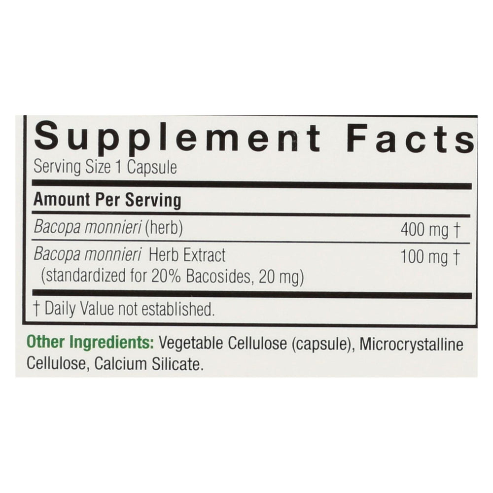 
                  
                    Nature's Answer, Bacopa, 500 Mg, 90 Veggie Caps
                  
                