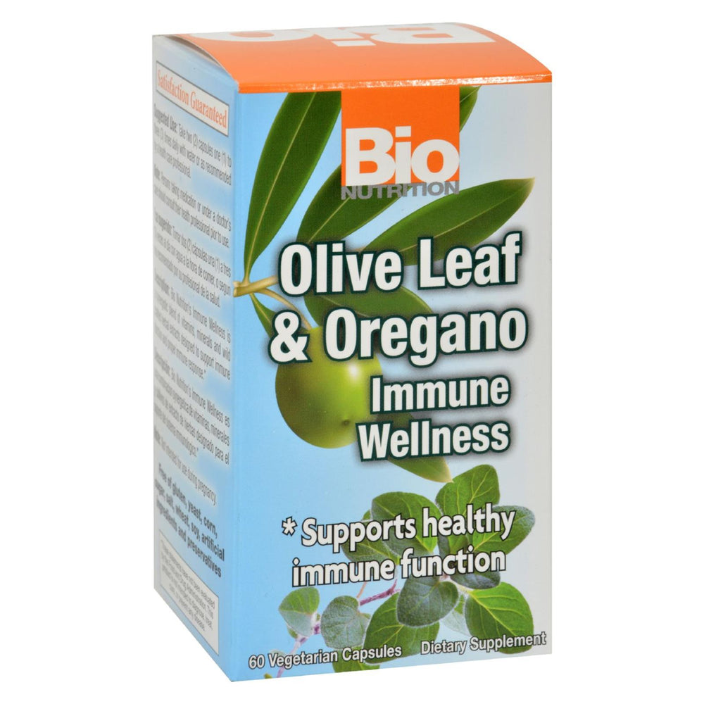 Bio Nutrition Immune Wellness, Olive Leaf And Oregano, 60 Vcaps