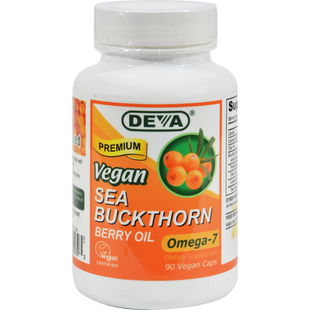 Deva Vegan Vitamins Sea Buckthorn Oil Vegan, 90 Vegan Capsules