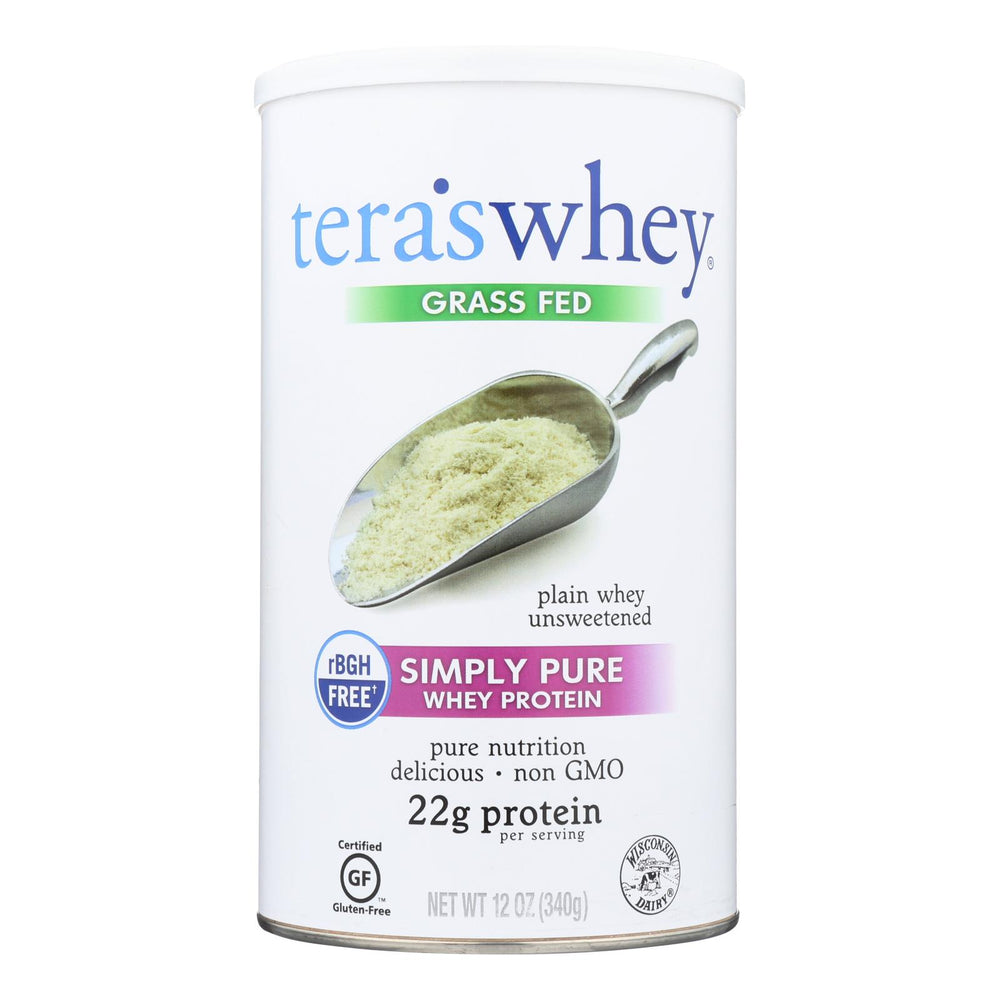 Tera's Whey Protein, Rbgh Free, Plain, Unsweetened, 12 Oz