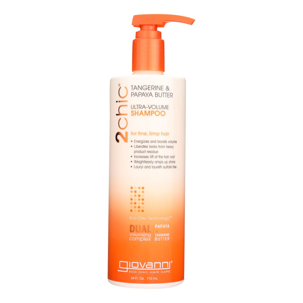 Giovanni Hair Care Products 2chic Shampoo, Ultra-volume Tangerine And Papaya Butter, 24 Fl Oz