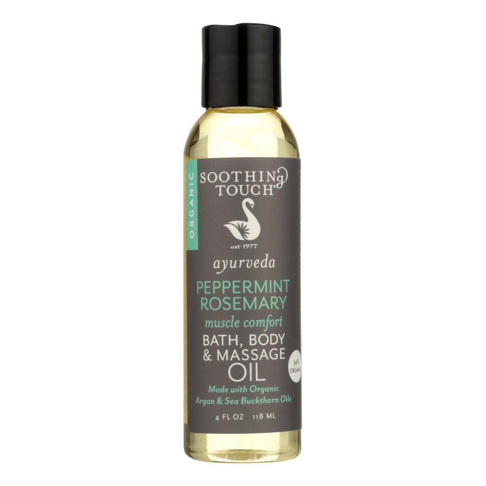 Soothing Touch Bath, Body & Massage Oil Peppermint Rosemary - 4 fl oz.