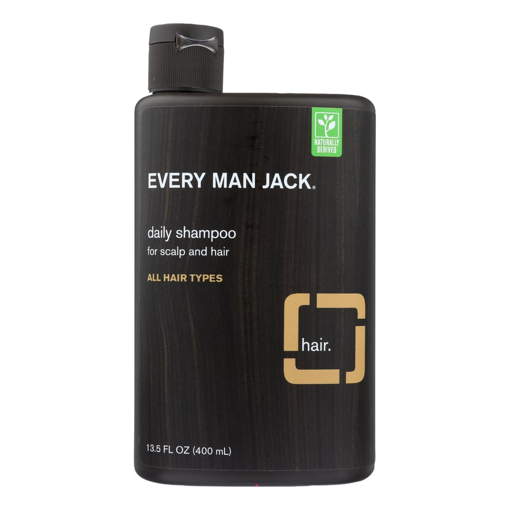 Every Man Jack Daily Shampoo, Scalp And Hair, All Hair Types, Sandalwood, 13.5 Oz