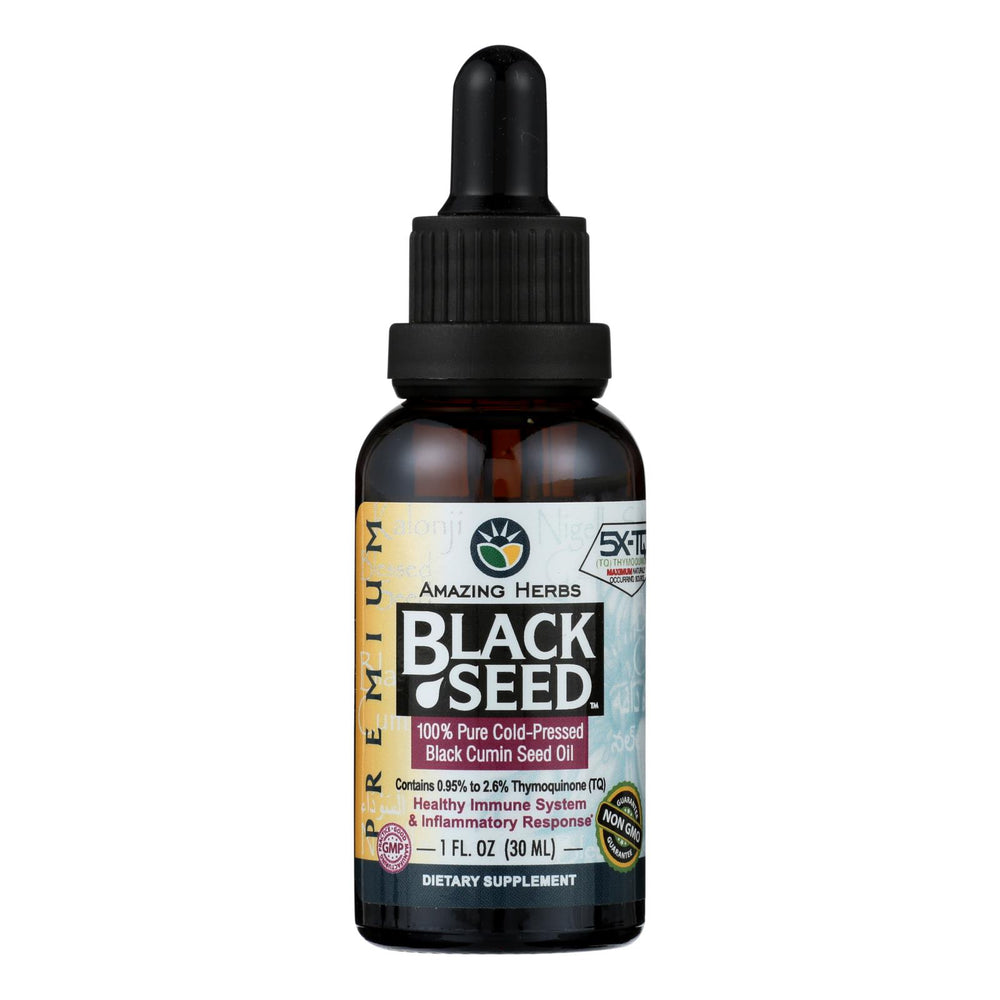 Amazing Herbs Black Seed Oil, Cold Pressed, Premium, 1 Fl Oz