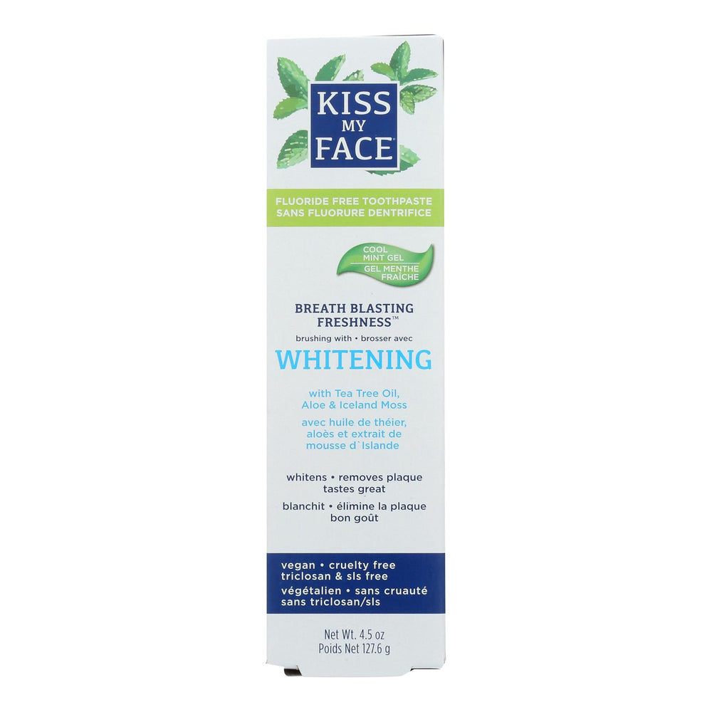 
                  
                    Kiss My Face Whitening Gel Fluoride Free Toothpaste - 4.5 oz.
                  
                
