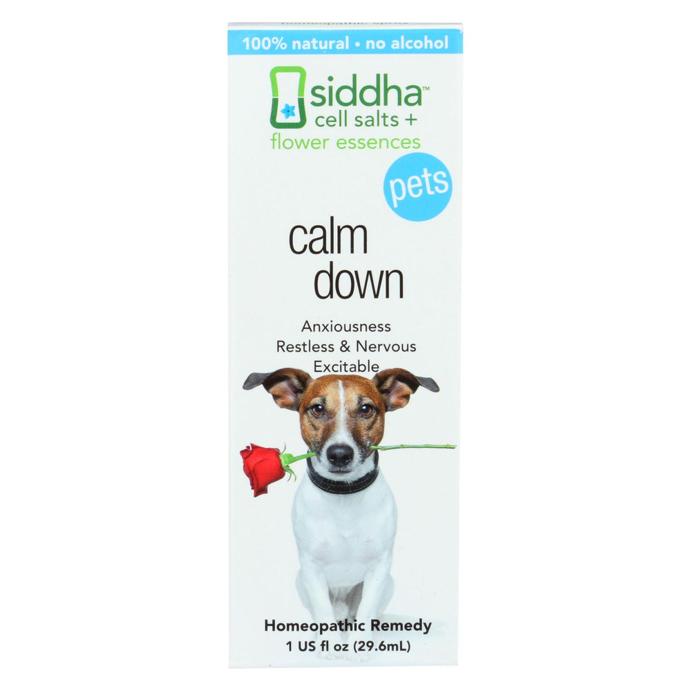 Siddha Flower Essences Calm Down, Pets, 1 Fl Oz