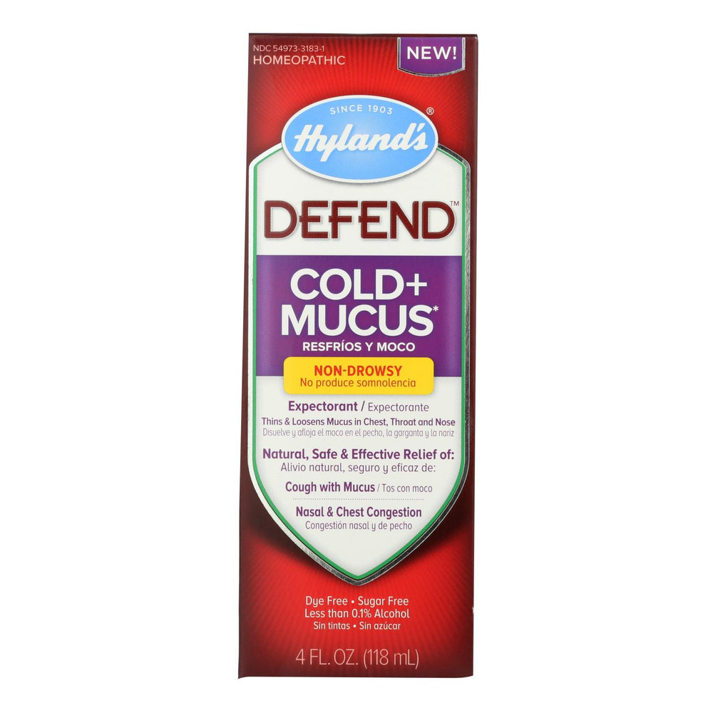 Hylands Homepathic Cold And Mucus, Defend, 4 Fl Oz