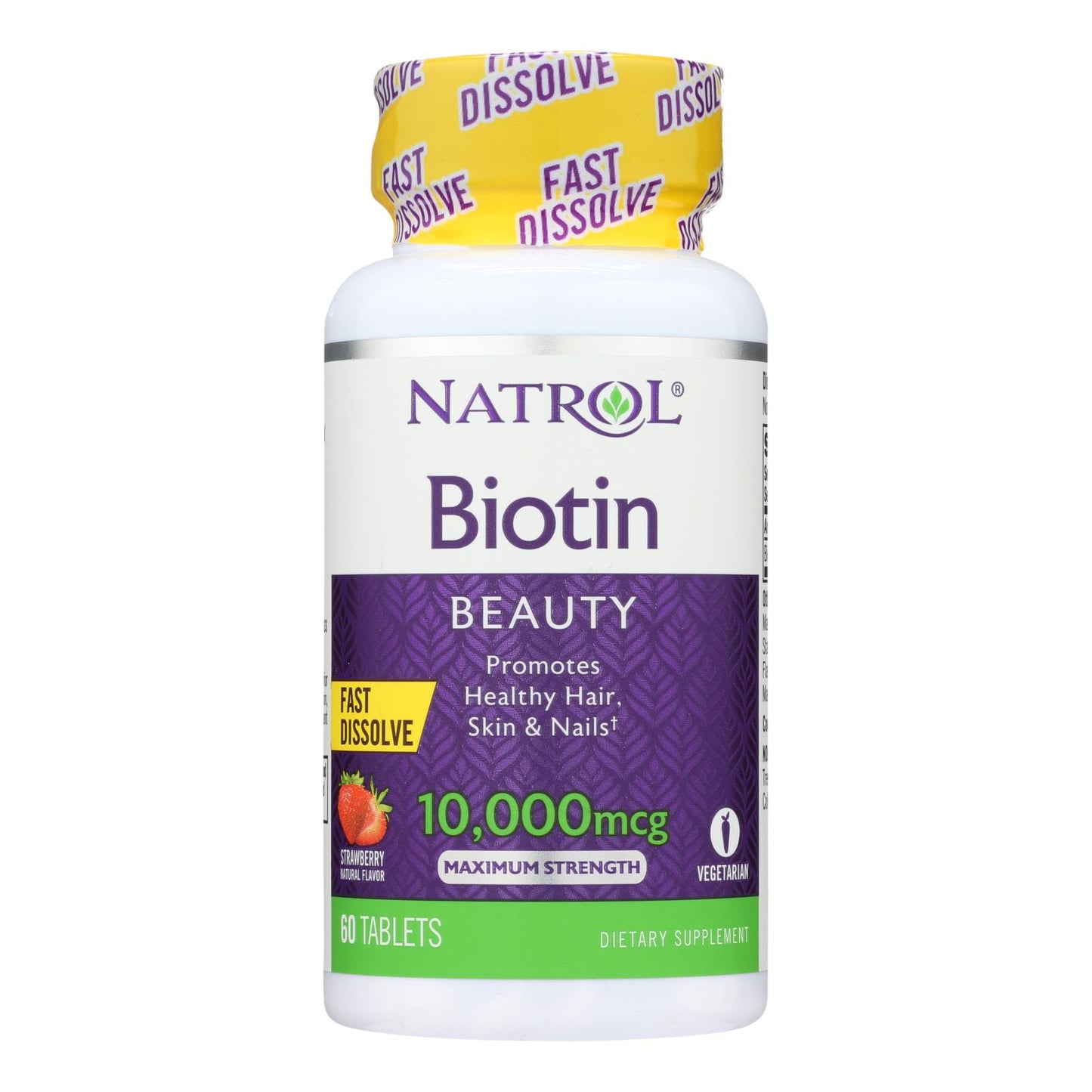 
                  
                    Natrol Biotin, Fast Dissolve, Strawberry, 10000 Mcg, 60 Tablets
                  
                