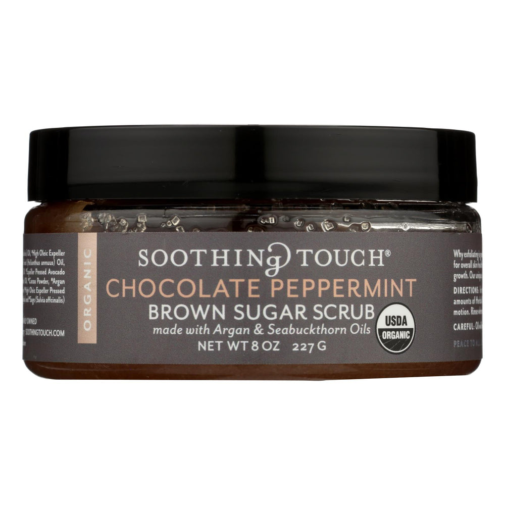 Soothing Touch Organic Brown Sugar Scrub Chocolate Peppermint - 8 oz.
