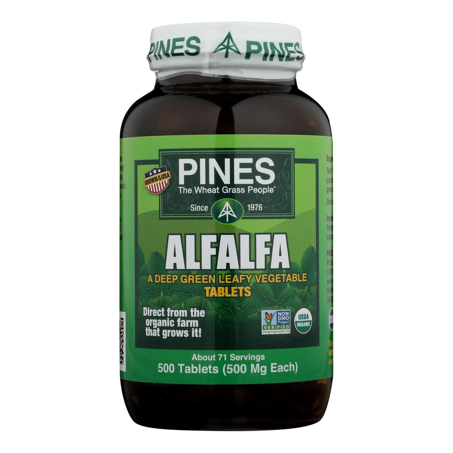 
                  
                    Pines International Alfalfa, Organic, Tablets, 500 Tablets
                  
                