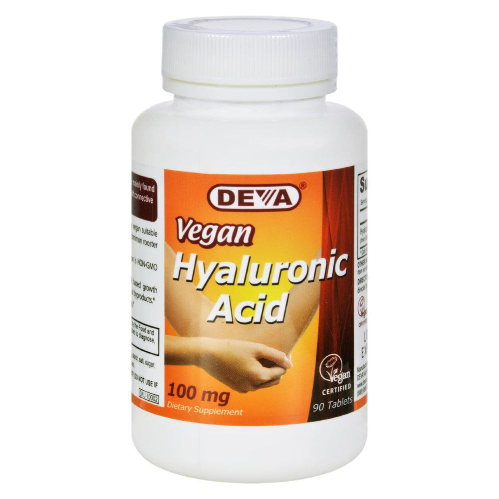 Deva Vegan Vitamins Hyaluronic Acid, 100 Mg, Vegan, 90 Tablets