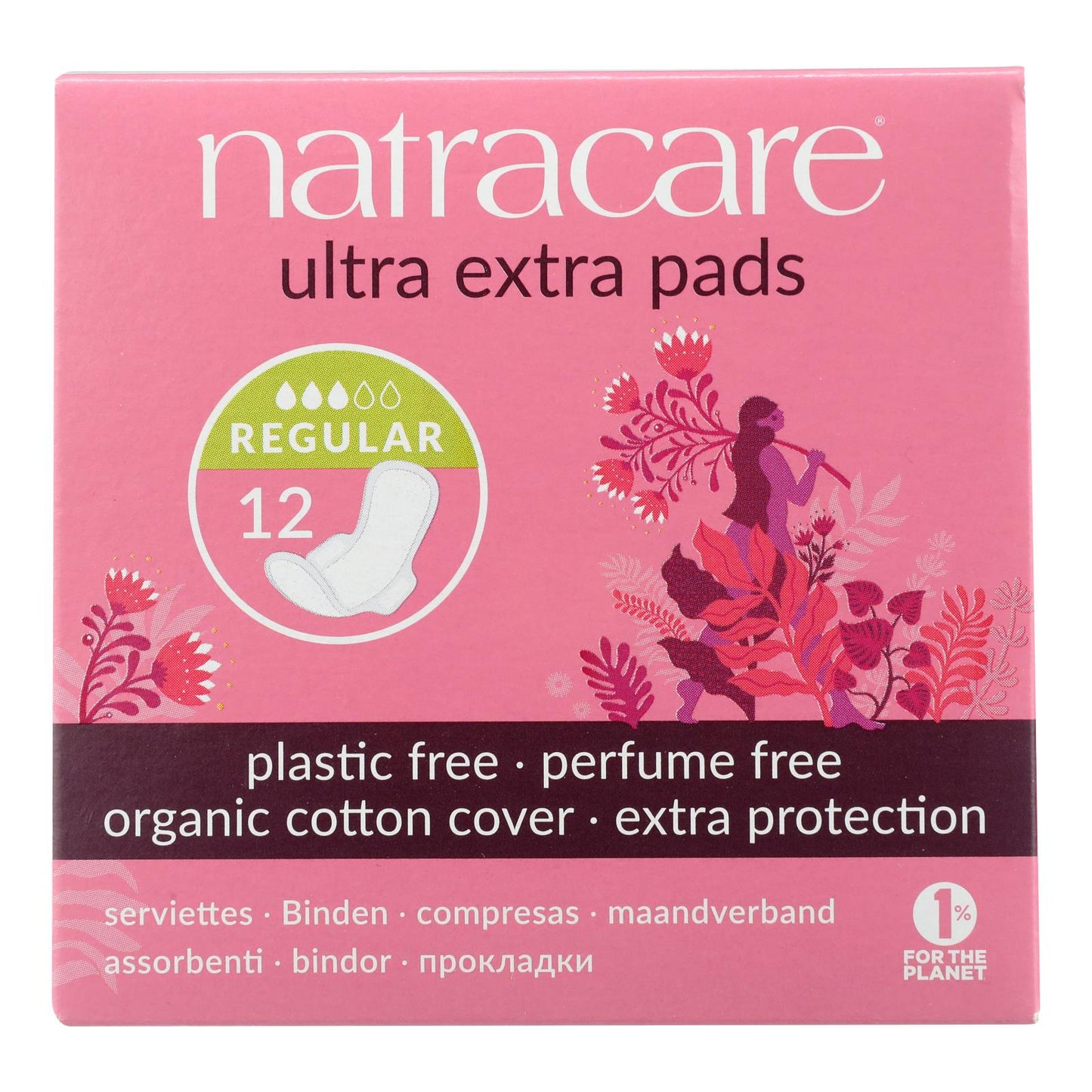 
                  
                    Natracare Ultra Extra Pads W-wings, Normal,  12 Count
                  
                