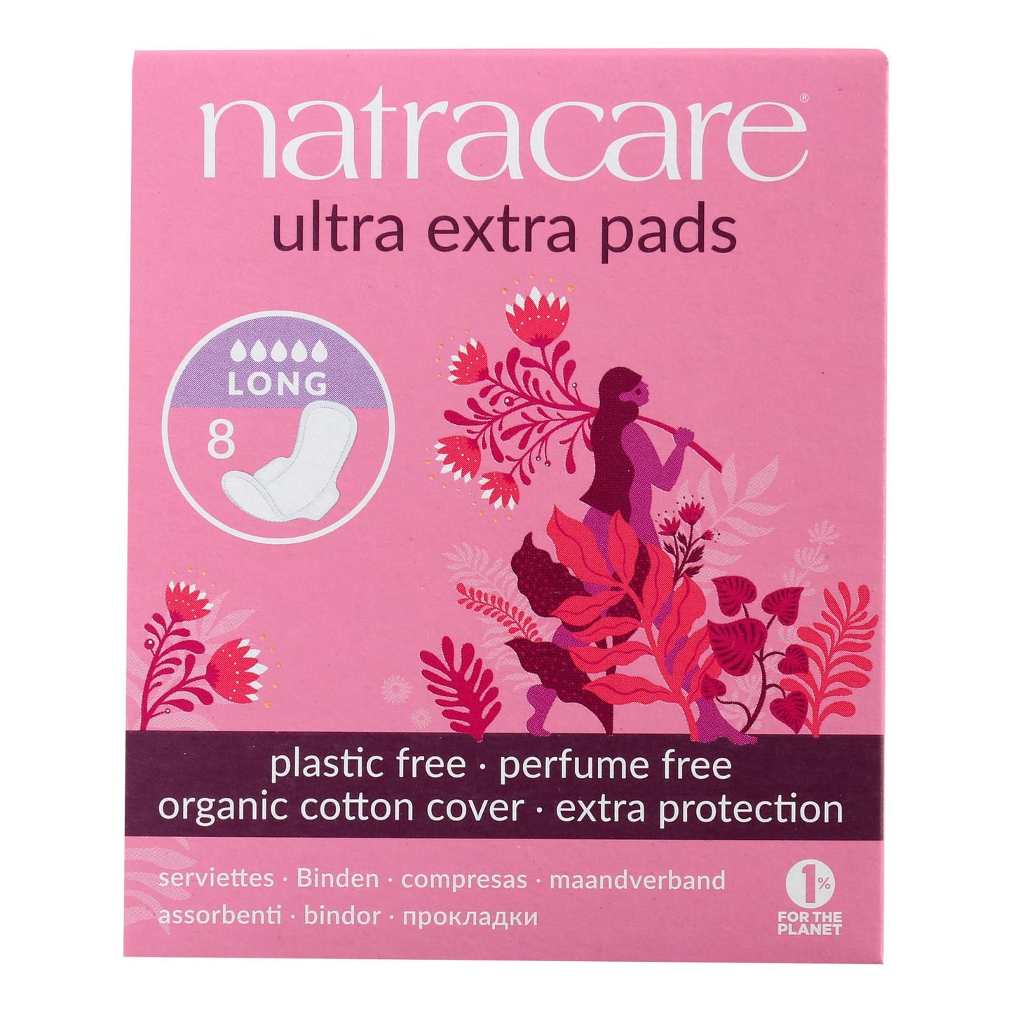 
                  
                    Natracare  Ultra Extra Pads W-wings, Long, 8 Count
                  
                