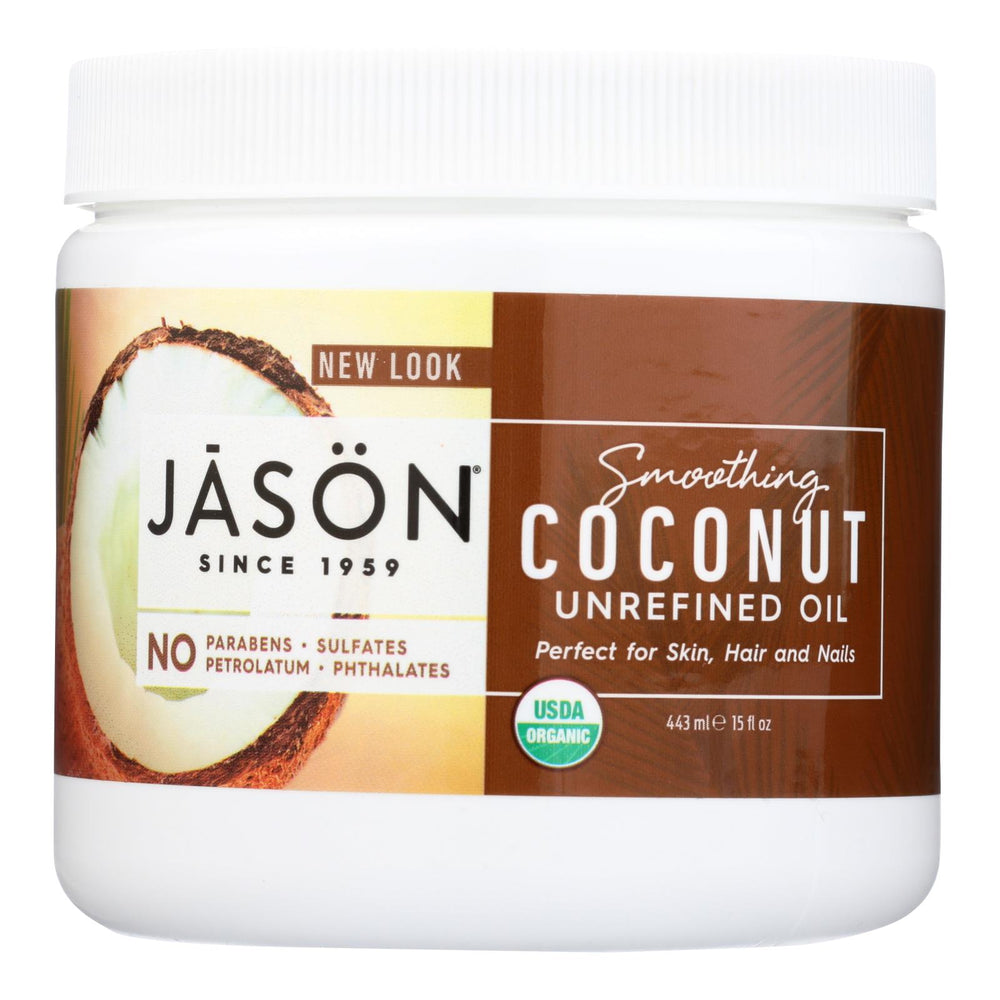 Jason Natural Products Coconut Oil, Organic, Virgin, 15 Fl Oz