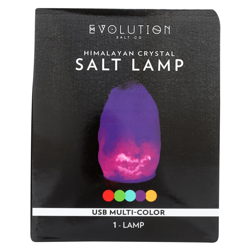 Evolution Salt Lamp, Usb, Natural, Multi Color Changing, 1 Count