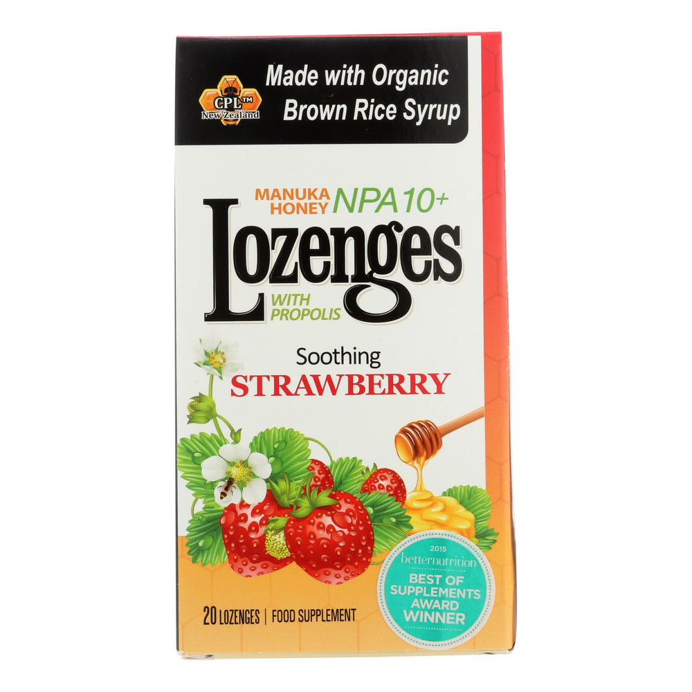 Pacific Resources International Manuka Honey Lozenges, Soothing Strawberry , 1 Each, 20 Ct