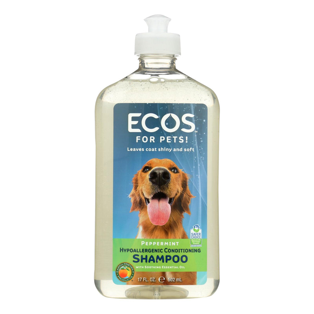 Ecos, Hypoallergenic Conditioning Pet Shampoo, Peppermint, 17 Fl Oz.