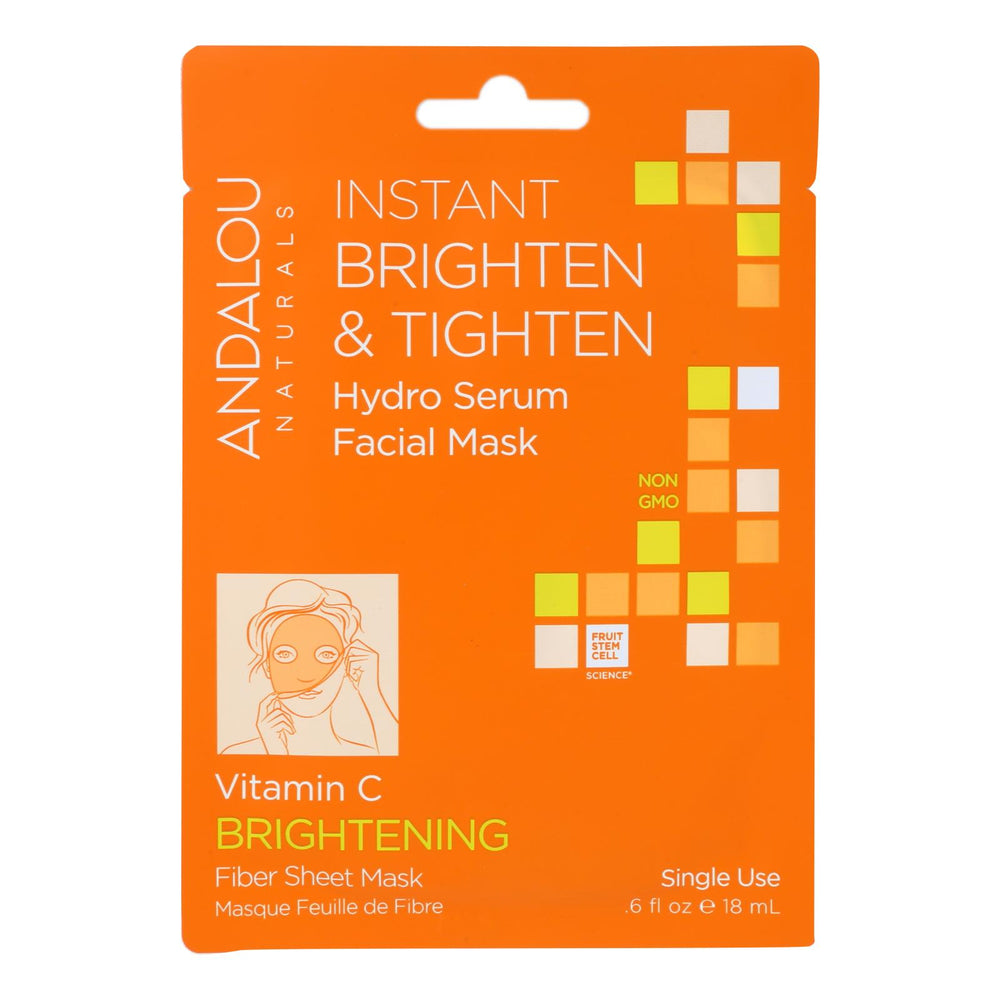 Andalou Naturals Instant Brighten & Tighten Facial Mask - 0.6 fl oz. (Pack of 6)