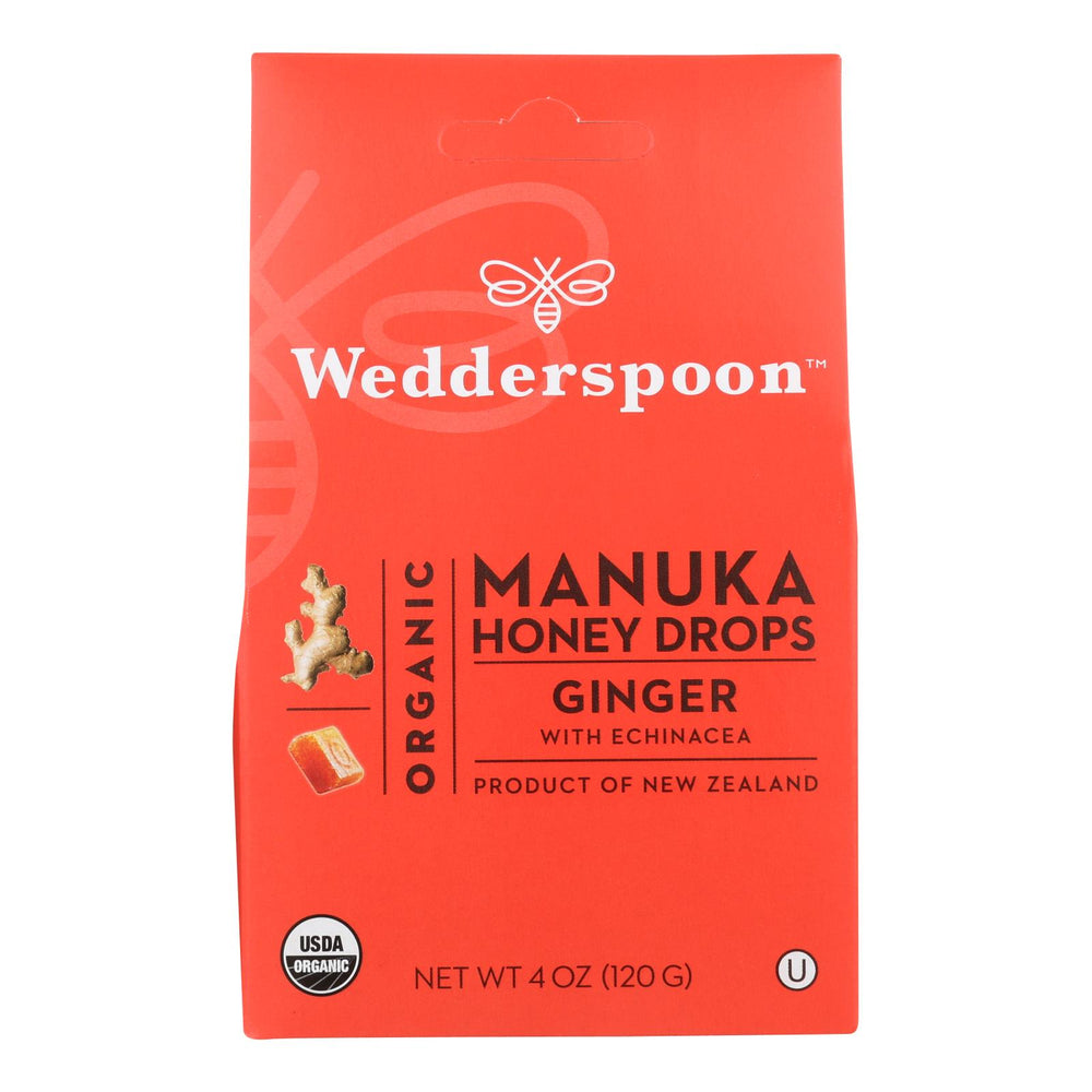
                  
                    Wedderspoon Drops, Organic, Manuka, 15+, Ginger, 4 Oz
                  
                