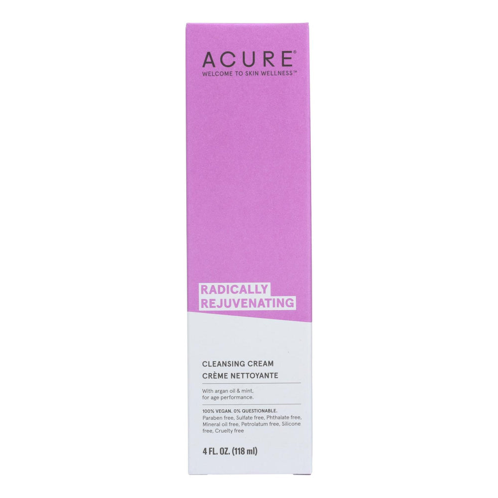 Acure Facial Cleansing Creme, Argan Oil And Mint, 4 Fl Oz.