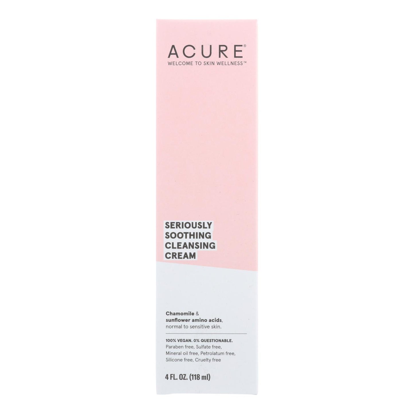 
                  
                    Acure Sensitive Facial Cleanser, Peony Extract And Sunflower Amino Acids, 4 Fl Oz.
                  
                