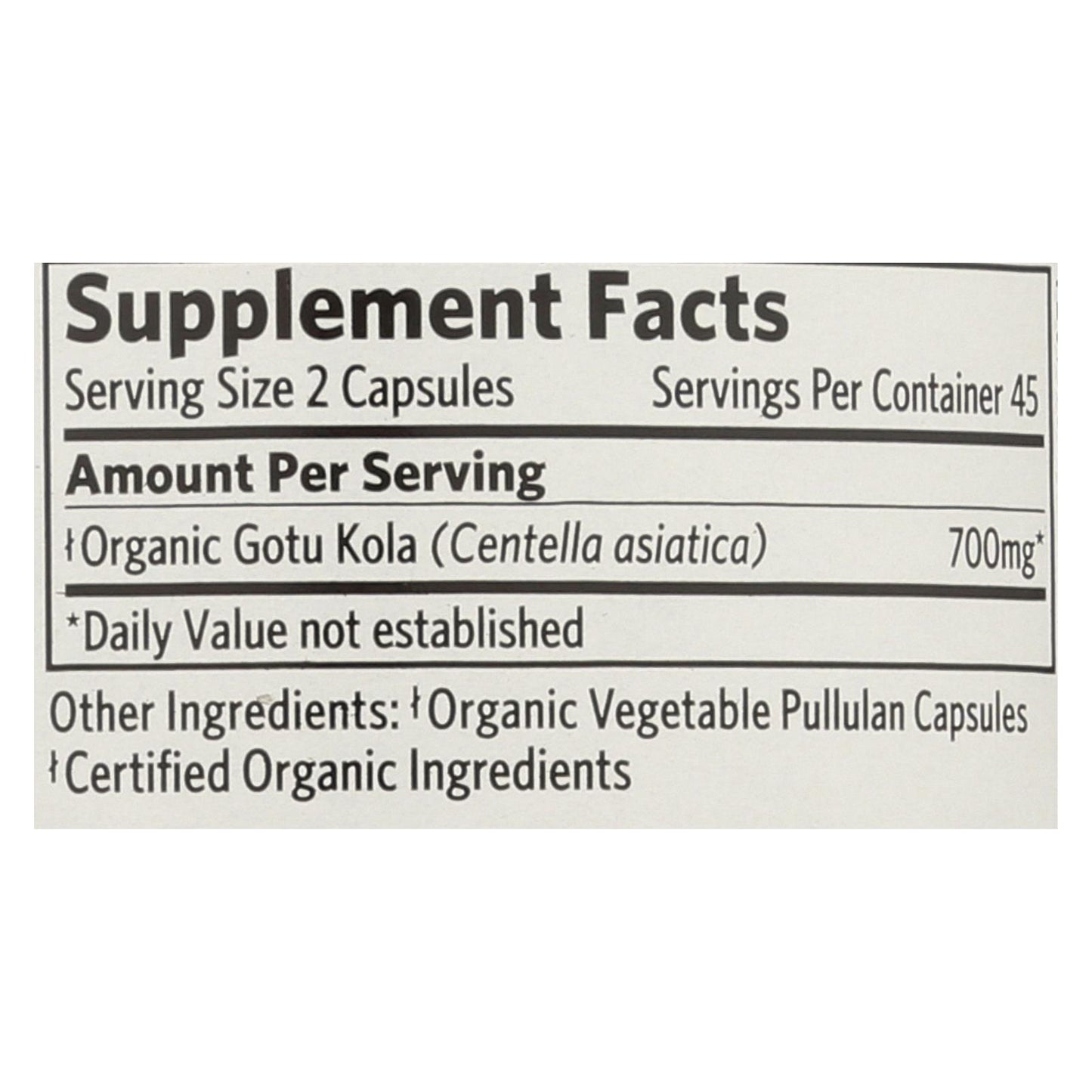 
                  
                    Organic India Tulsi Wellness Supplements, Gotu Kola , 1 Each, 90 Vcap
                  
                