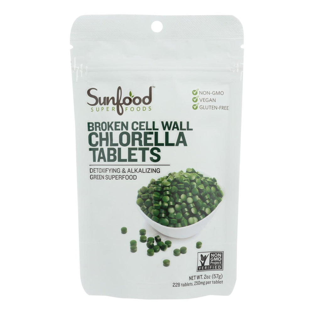 Sunfood Superfoods Chlorella Tablets  - 1 Each - 2 Oz