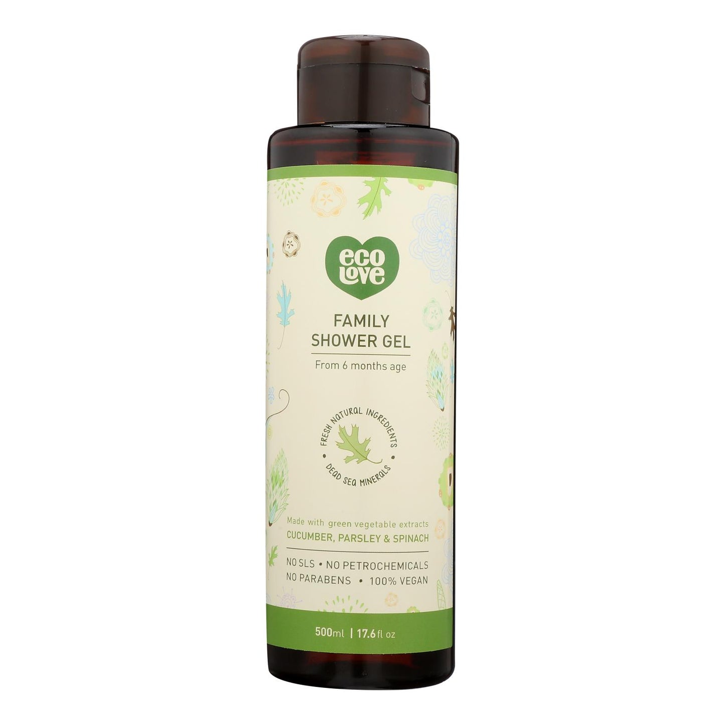 
                  
                    Ecolove Body Wash Green Vegetables Family Shower Gel For Ages 6 Months And Up, Case Of 500, 17.6 Fl Oz.
                  
                