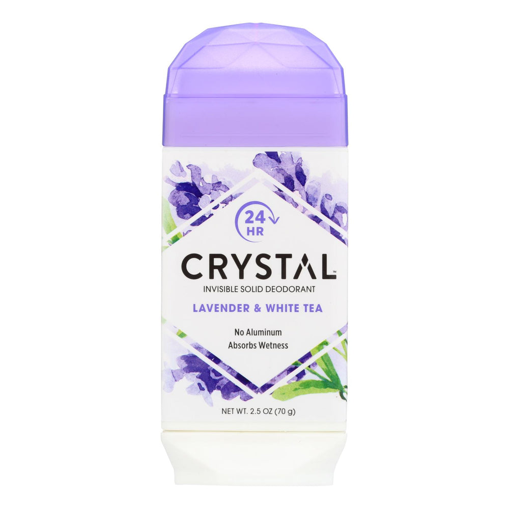 Crystal Deodorants, Invisible Solid Deodorant, Lavender And White Tea, 2.5 Oz.