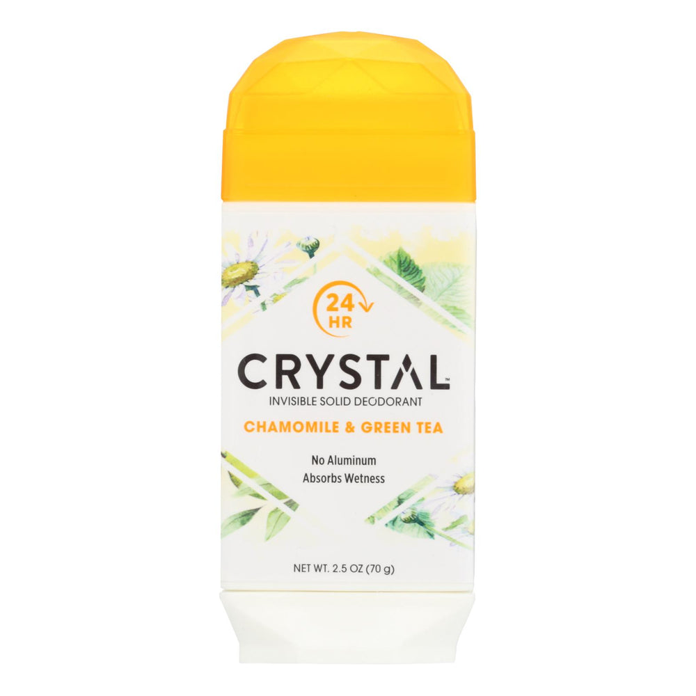 Crystal Deodorants, Invisible Solid Deodorant, Chamomile And Green Tea, 2.5 Oz.