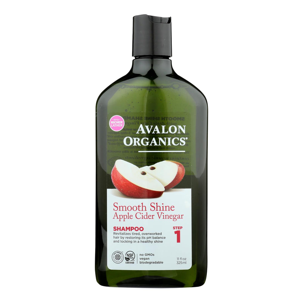 Avalon Shampoo, Smooth Skin, Apple Cider Vinegar, 11 Fl Oz