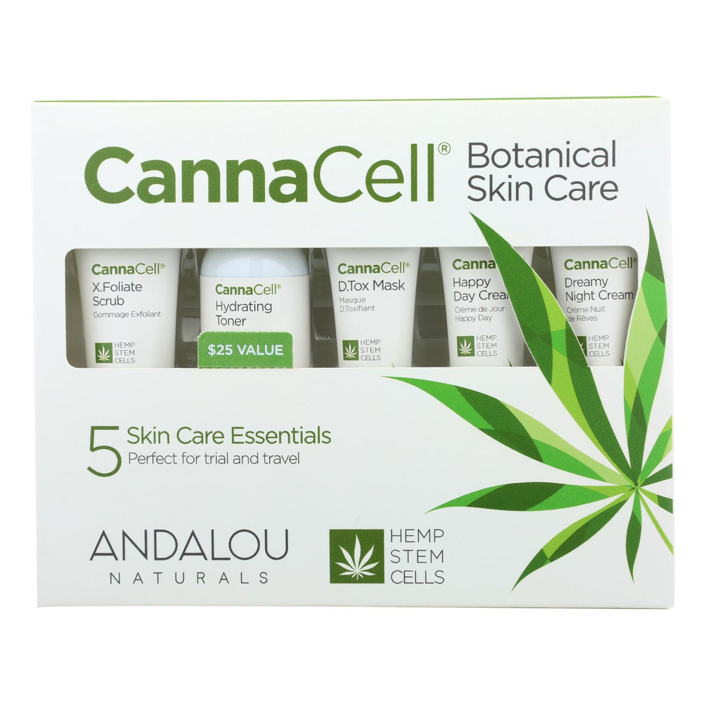 Andalou Naturals Cannacell Botanical Skin Care Kit, 5 Count