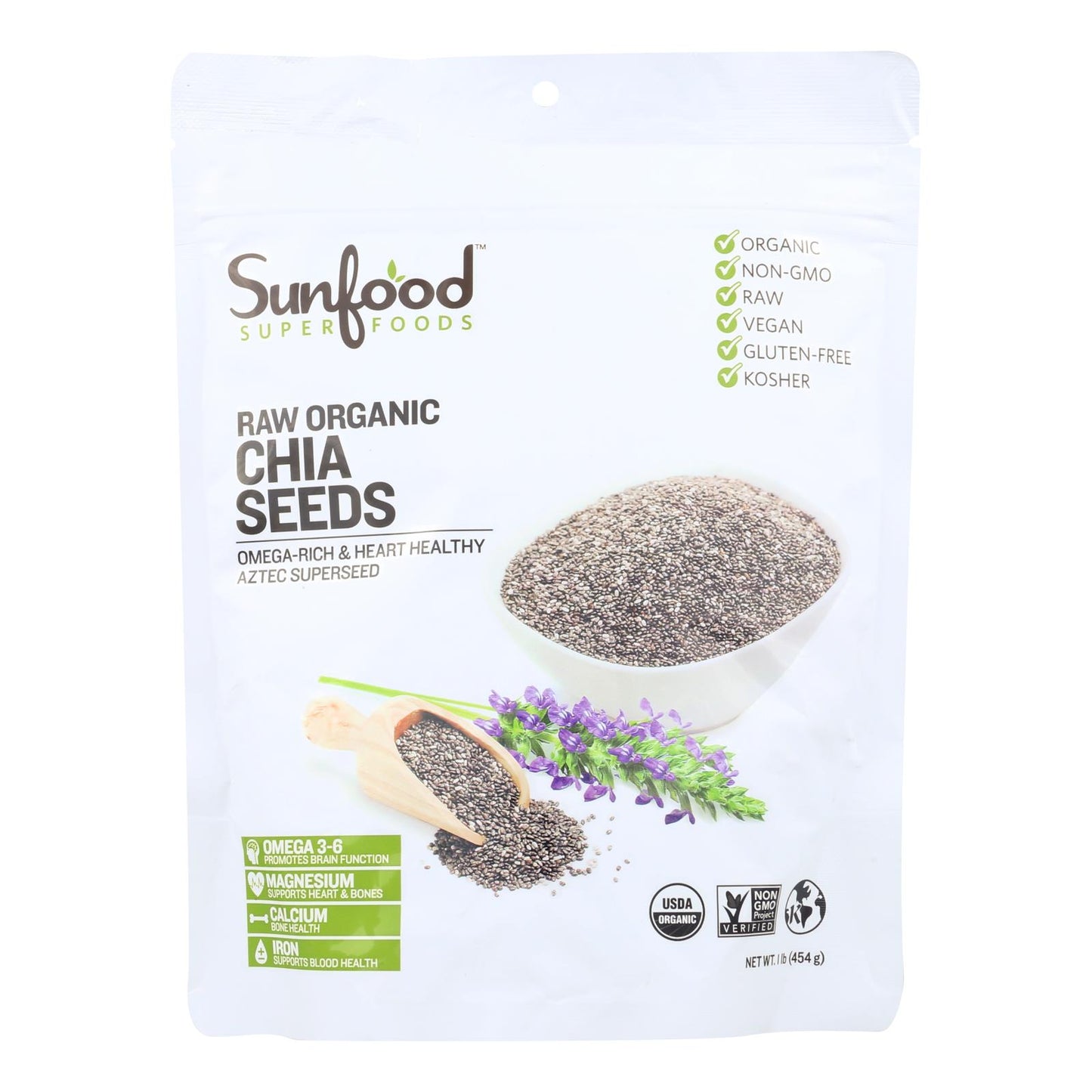 
                  
                    Sunfood Superfoods Raw Organic Chia Seeds - 1 Each - 1 Lb
                  
                